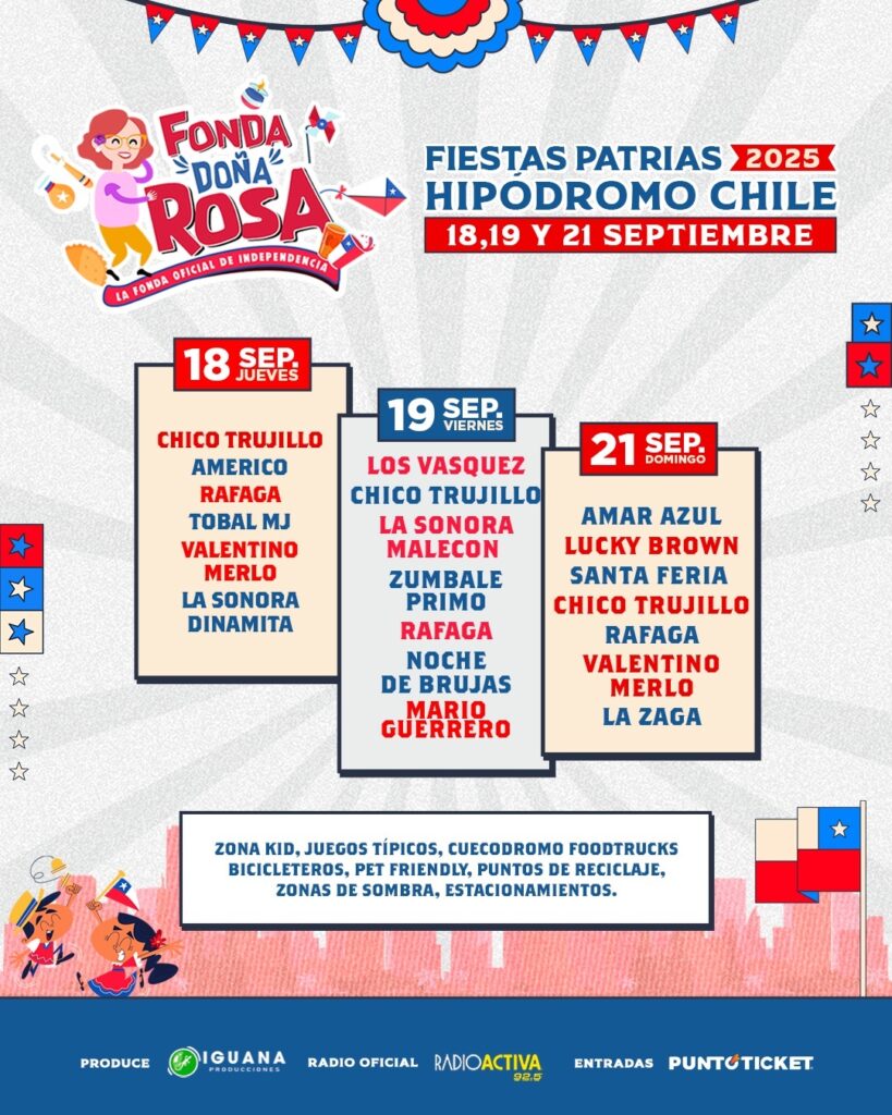 line up de artistas fonda doña rosa