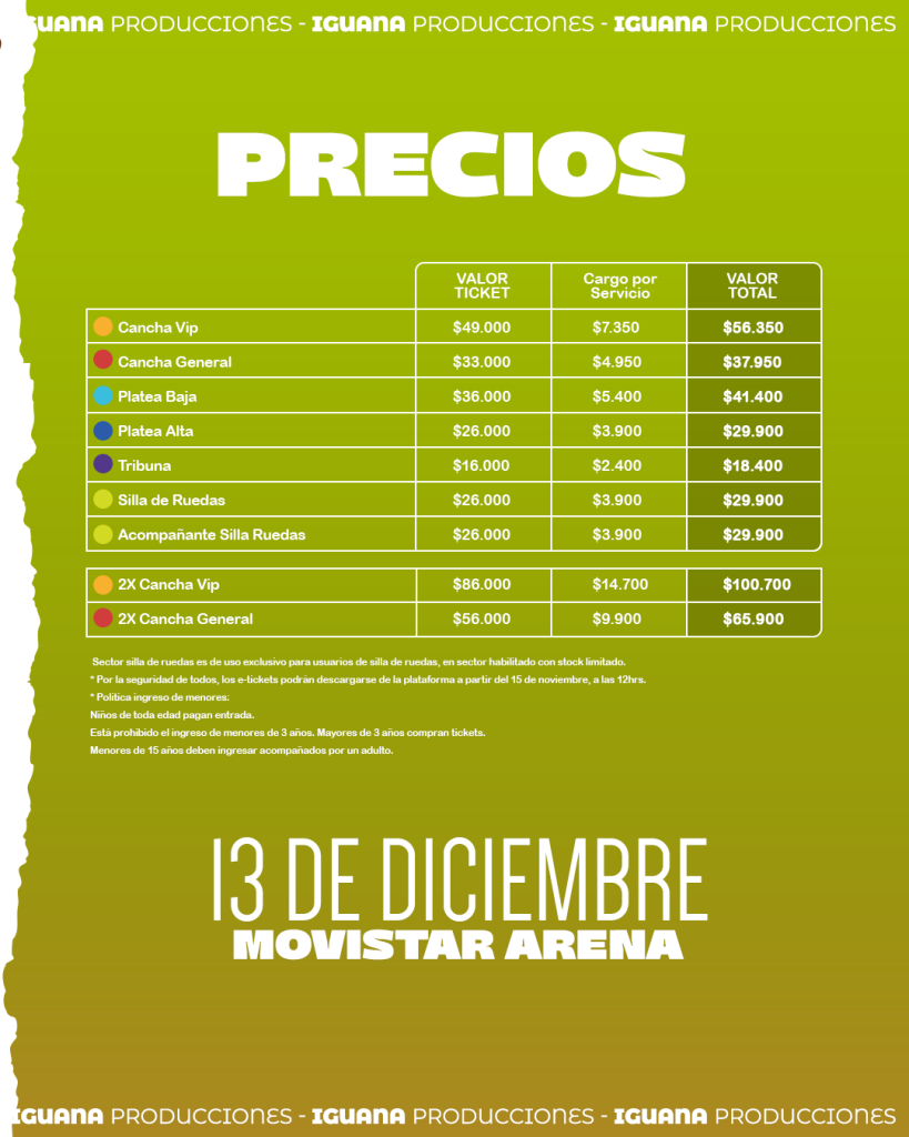 precios entradas concierto de Jowell y Randy