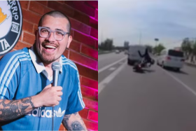 Claudio Michaux sufre accidente en moto y comparte el momento exacto