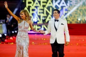 karen doggenweiler y rafael araneda en la gala de viña 2026