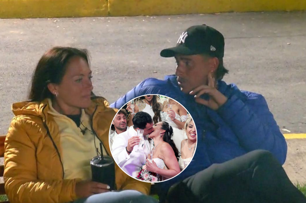 De blanco y con argollas a medida: Paula Pavic y Camilo Huerta dieron el sí en boda simbólica en Vecinos al límite