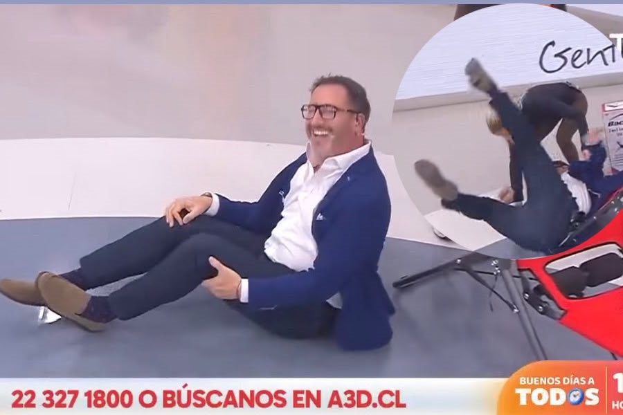 VIDEO | Eduardo Fuentes protagoniza hilarante caída en el Buenos días a todos: "Pasé de largo"